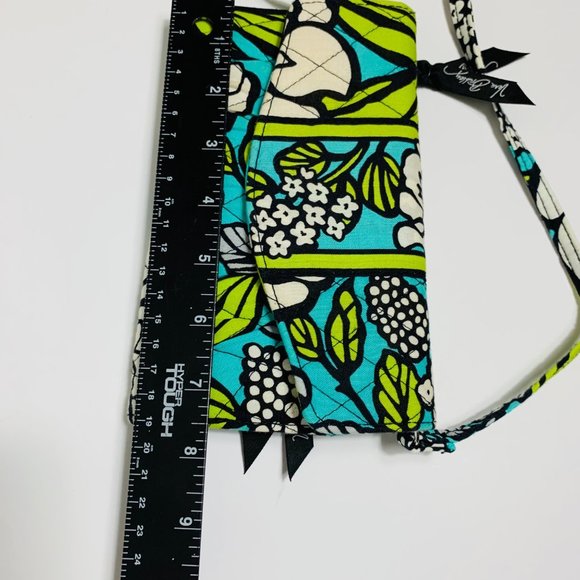 Vera Bradley Trifold Wallet Crossbody Purse Hipster Rumba Clutch Blue Retired - Picture 14 of 16